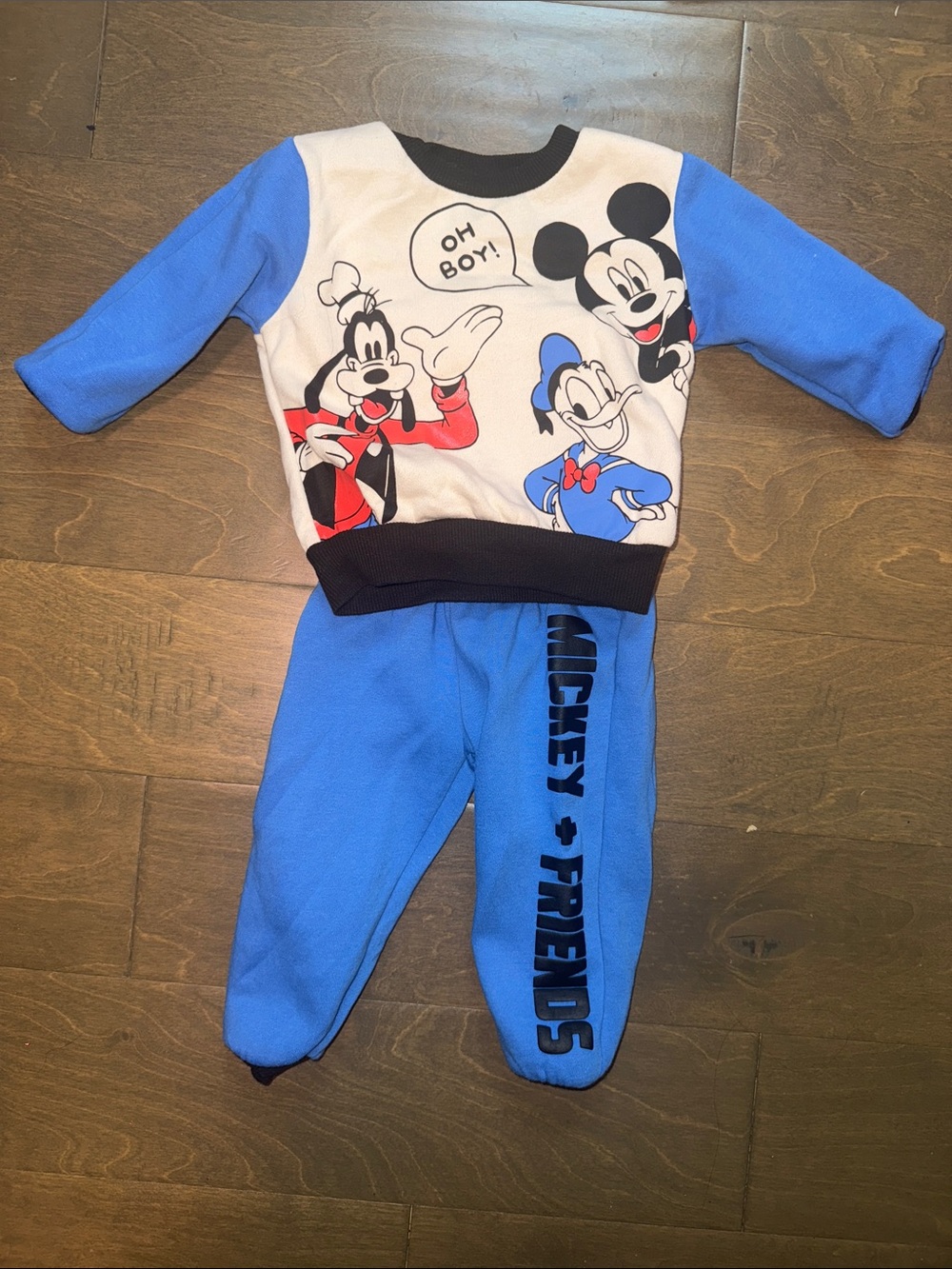 Disney Mickey & Friends Blue, White and Black Kids Matching Set